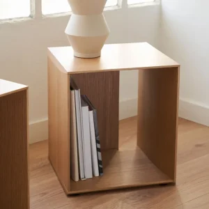 Modular Natural Wood Bookshelf Stylish Storage for Books and Decor
